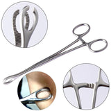 Surgical Steel Needle Ball Clamp Plier Tweezers Piercing Tool
