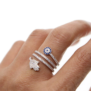 Silver Plam/Round CZ Dainty Jewelry for Women Wedding Gift