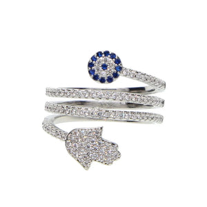 Silver Plam/Round CZ Dainty Jewelry for Women Wedding Gift