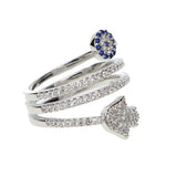 Silver Plam/Round CZ Dainty Jewelry for Women Wedding Gift