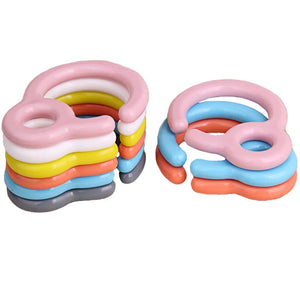 10pcs Plastic Baby Pacifier Hook Teething Ring Links For Stroller Toys