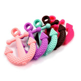 Sutoyuen 5pcs Anchor Silicone Beads Pendant Baby Teether BPA Necklace Charms