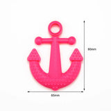 Sutoyuen 5pcs Anchor Silicone Beads Pendant Baby Teether BPA Necklace Charms