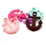 Sutoyuen 5pcs Anchor Silicone Beads Pendant Baby Teether BPA Necklace Charms