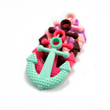 Sutoyuen 5pcs Anchor Silicone Beads Pendant Baby Teether BPA Necklace Charms