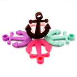 Sutoyuen 5pcs Anchor Silicone Beads Pendant Baby Teether BPA Necklace Charms