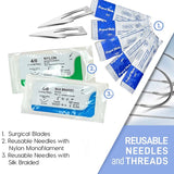 Stainless Steel Suture Kit with Scalpel Blades