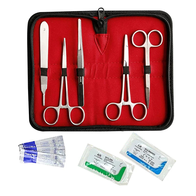 Stainless Steel Suture Kit with Scalpel Blades
