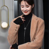 Crystal Zircon Sweater Chain Necklace for Women