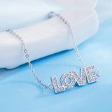925 Silver Love Bracelet Zircon Fine Jewelry Gift