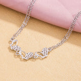 925 Silver Butterfly Bracelet Zircon Lady Birthday Gift