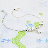 925 Silver Lucky Bead Anklet Bracelet, Mickey Summer Beach Foot Leg Jewelry