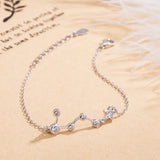 925 Silver Seven Stars Bracelet For Women Zircon Charm Fine Jewelry