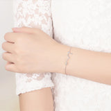 925 Silver Seven Stars Bracelet For Women Zircon Charm Fine Jewelry