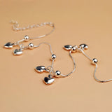925 Sterling Silver Heart Anklet for Women