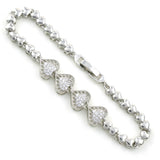 Girls Heart Chain Bracelet - Fashionable High Jewelry Heart Shape
