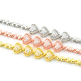 Girls Heart Chain Bracelet - Fashionable High Jewelry Heart Shape