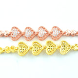 Girls Heart Chain Bracelet - Fashionable High Jewelry Heart Shape