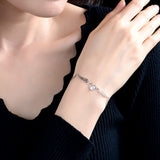 Angel Wings Zircon Bracelet 925 Sterling Silver Fine Jewelry