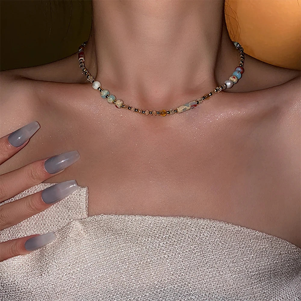 Baroque Freshwater Pearl Choker Necklace for Women