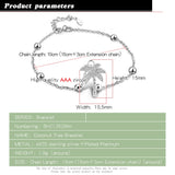 Sweet Beach Coconut Tree Bracelet 925 Sterling Silver Tree Bracelet For Women
