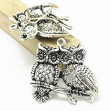 10pcs 40*42mm Antique Metal Owl Pendant Charms For Diy Jewelry Making 3B367