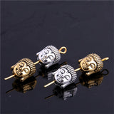Sweet Bell 30pcs Two Buddha Head Spacer Beads Charms Fit Diy Beaded Bracelets