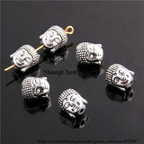 Sweet Bell 30pcs Two Buddha Head Spacer Beads Charms Fit Diy Beaded Bracelets