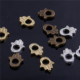40pcs Three Fatima Hamsa Hand Bead Spacer Bead Charms for Jewelry Making