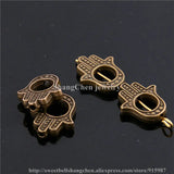 40pcs Three Fatima Hamsa Hand Bead Spacer Bead Charms for Jewelry Making