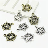 50pcs Vintage Star Pentagram Charm Pendant DIY Bracelet Necklace