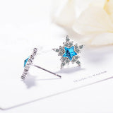 Crystal Star Earrings 925 Sterling Silver