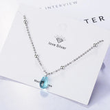 Crystal Water Drop 925 Silver Bracelet for Women