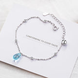 Crystal Water Drop 925 Silver Bracelet for Women