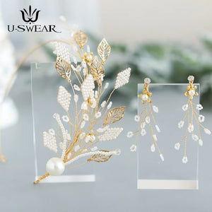 Sweet Bride Beaded Headband Headdress Prom Pageant Hair Accessories