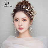 Sweet Bride Beaded Headband Headdress Prom Pageant Hair Accessories