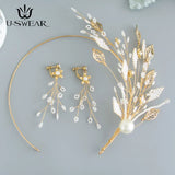 Sweet Bride Beaded Headband Headdress Prom Pageant Hair Accessories
