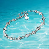 Bright Leaf Bracelet 925 Sterling Silver Four-leaf Clover Bracelet for Women