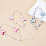 Cute Butterfly Heart Beaded Bracelet Phone Chain Acrylic Colorful Candy Keychain