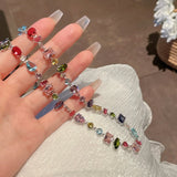 Crystal Zircon Heart Water Drop Choker Necklaces for Women