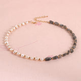 Sweet Choker Freshwater Pearls Choker BOHO Natural Stone Necklace