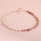 Sweet Choker Freshwater Pearls Choker BOHO Natural Stone Necklace