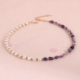 Sweet Choker Freshwater Pearls Choker BOHO Natural Stone Necklace