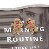 Christmas Gingerbread Man Earrings 2022