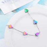 Colorful Stackable Love Heart Bracelet For Women