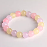Three-colour Chalcedony Crystal Bracelet - Small Fresh Hand String Jewelry