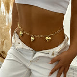 Geometric Body Chain Big Love Heart Pendant Waist Chain Sexy Jewelry