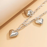 Geometric Body Chain Big Love Heart Pendant Waist Chain Sexy Jewelry