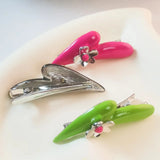 Spicy Girl Metal Hairpin Pink Clips Y2K Accessories