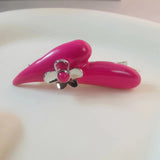 Spicy Girl Metal Hairpin Pink Clips Y2K Accessories